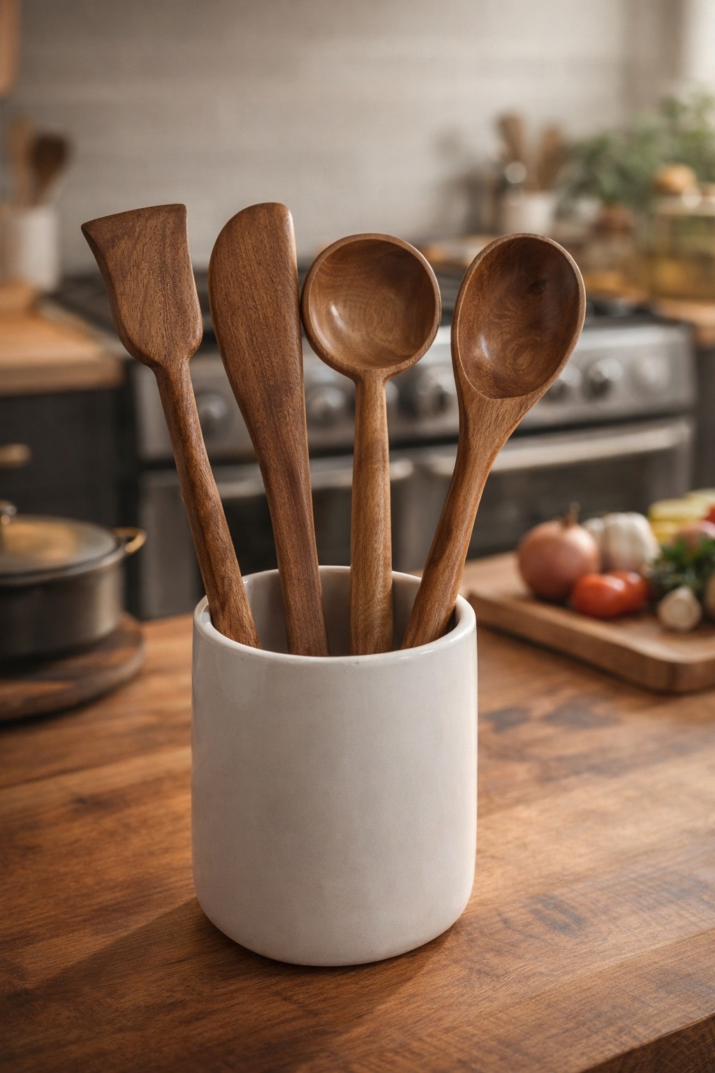 vesphere premium neem wood kitchen utensils set (4 pcs) – handcrafted wooden spatula, turner, ladle & serving spoon | eco friendly, non toxic, durable cooking tools for modern kitchen vesphere premium neem wood kitchen utensils set (4 pcs) – handcrafted wooden spatula, turner, ladle & serving spoon | eco friendly, non toxic, durable cooking tools for modern kitchen