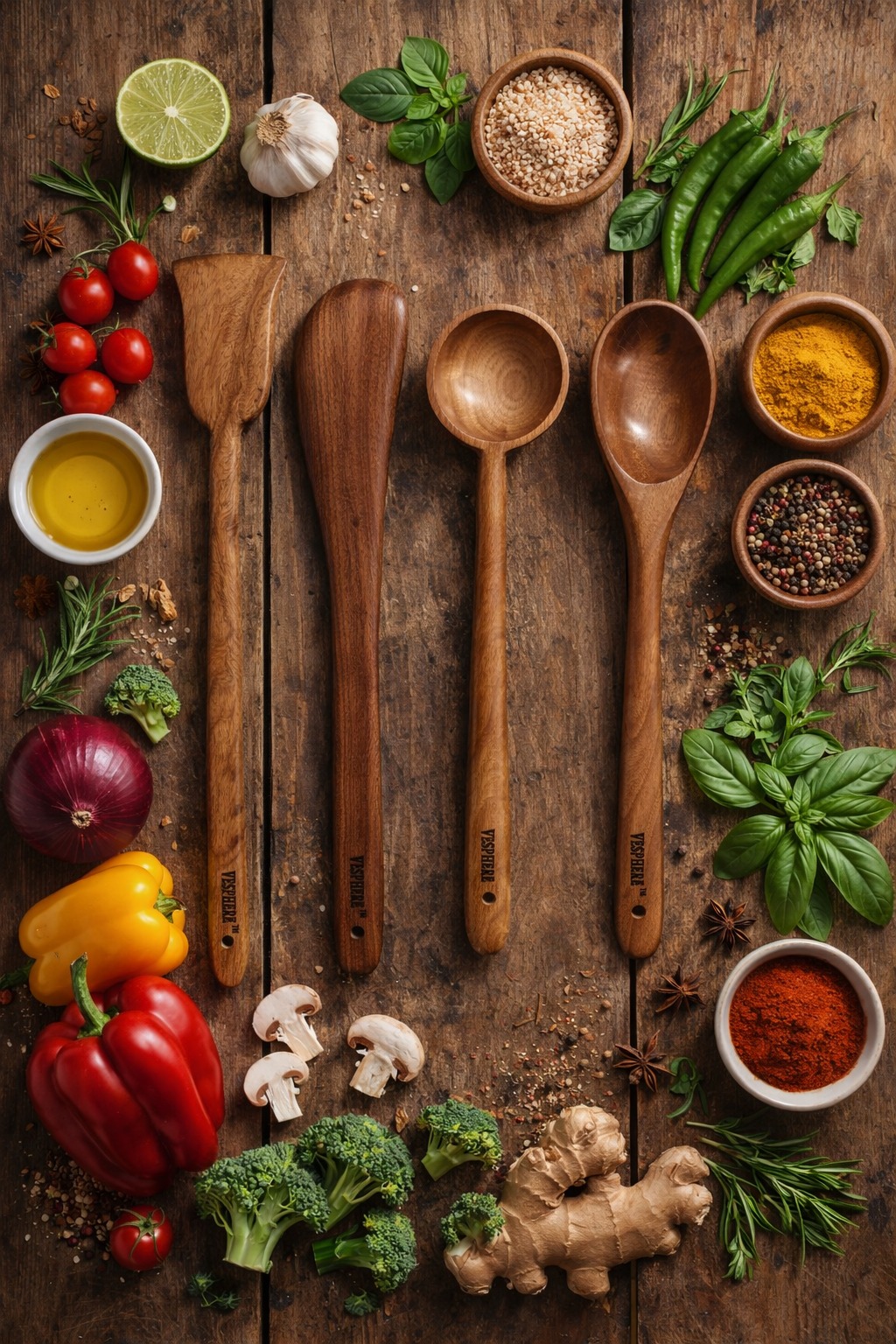 vesphere premium neem wood kitchen utensils set (4 pcs) – handcrafted wooden spatula, turner, ladle & serving spoon | eco friendly, non toxic, durable cooking tools for modern kitchen vesphere premium neem wood kitchen utensils set (4 pcs) – handcrafted wooden spatula, turner, ladle & serving spoon | eco friendly, non toxic, durable cooking tools for modern kitchen