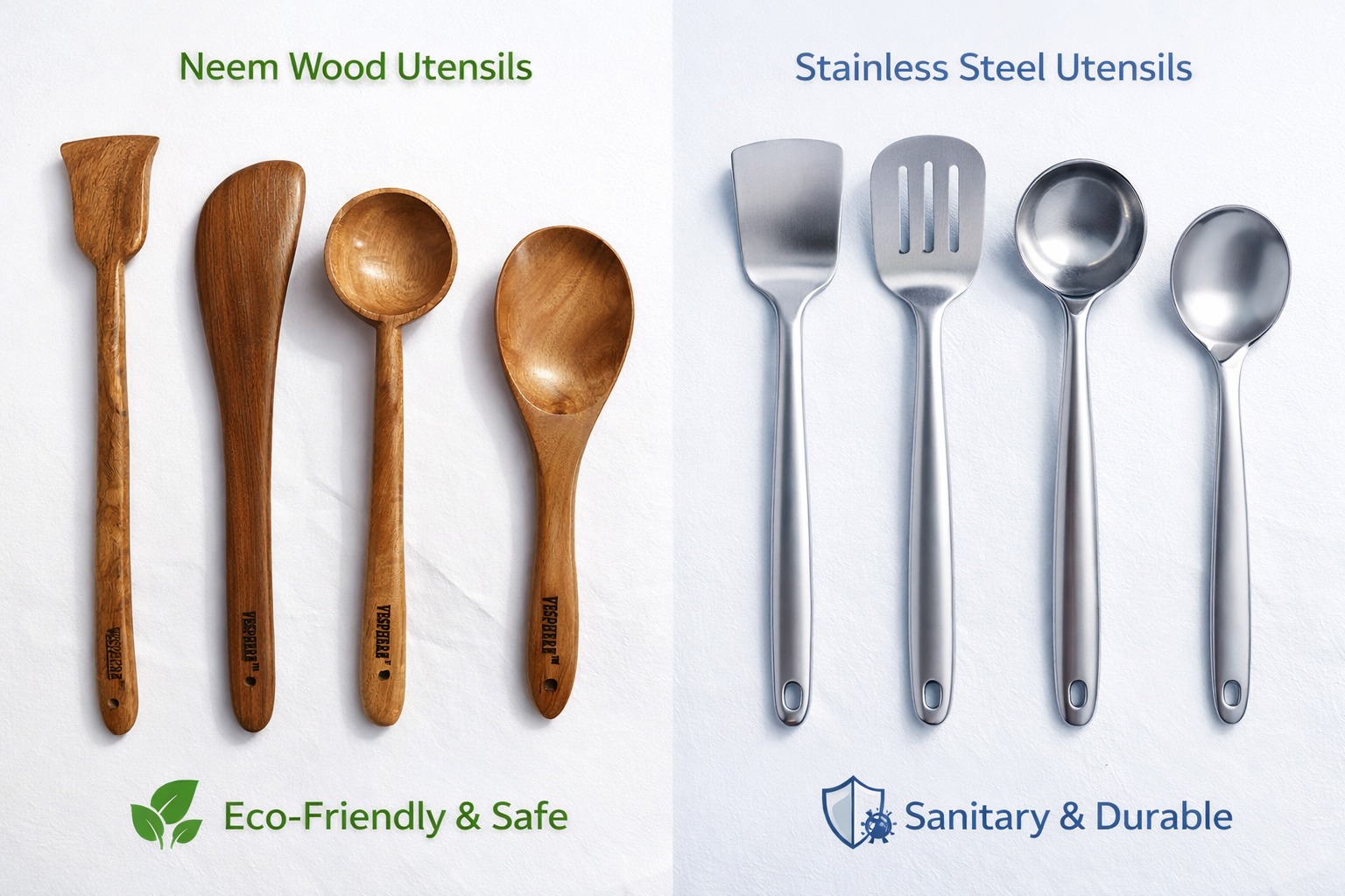 vesphere neem wood kitchen utensils set of 4 β natural wooden spatula, turner, ladle & cooking spoon | eco friendly, non stick safe, handmade wooden cooking tools vesphere neem wood kitchen utensils set of 4 β natural wooden spatula, turner, ladle & cooking spoon | eco friendly, non stick safe, handmade wooden cooking tools