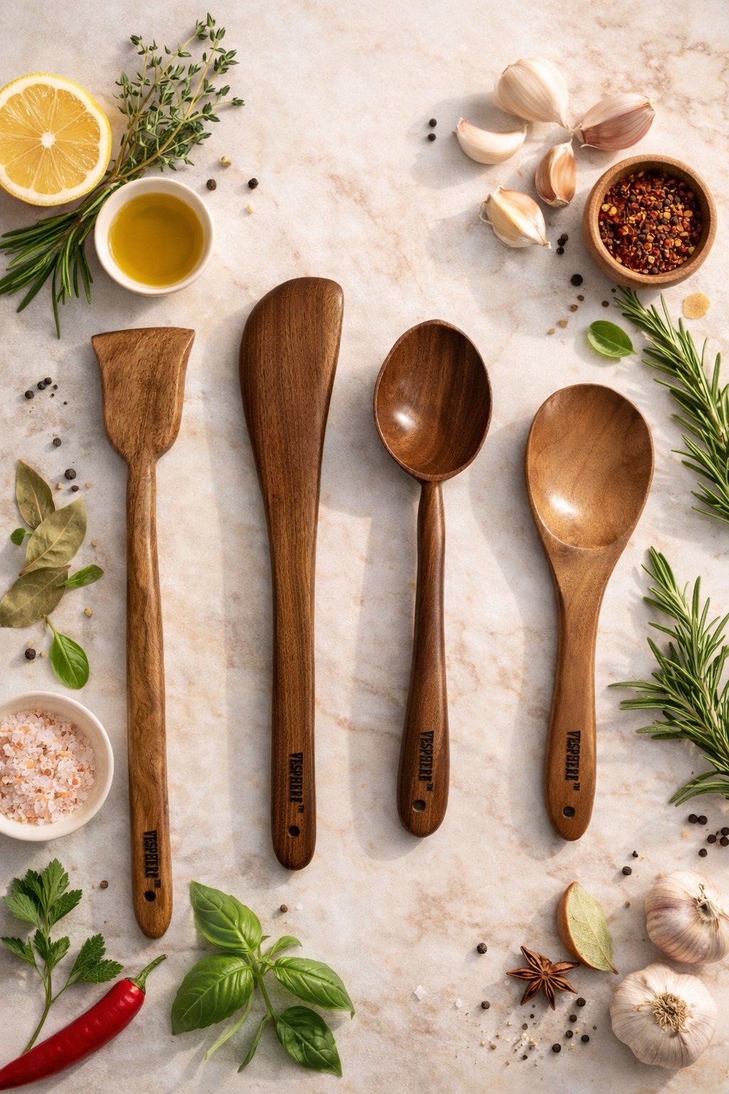 vesphere premium neem wood kitchen utensil set (4 pieces) | natural wooden spatula & cooking spoon set | eco friendly, non toxic, heat resistant cooking tools vesphere premium neem wood kitchen utensil set (4 pieces) | natural wooden spatula & cooking spoon set | eco friendly, non toxic, heat resistant cooking tools