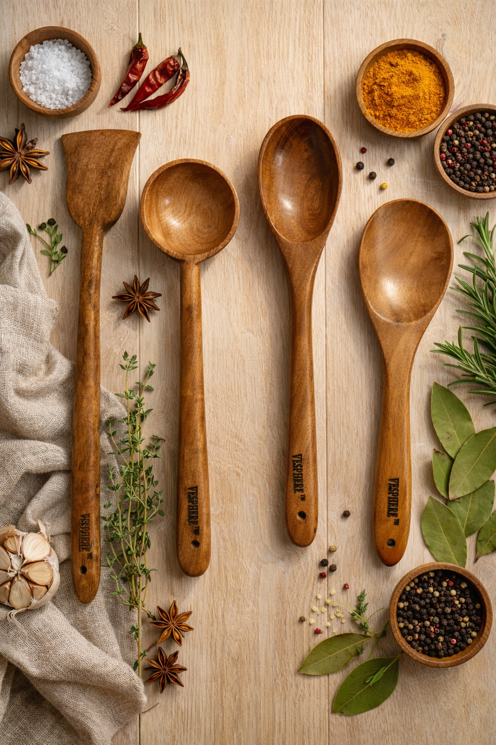 vesphere premium neem wood kitchen utensil set (4 pieces) – handmade wooden spatula, soup ladle, serving spoon & cooking spoon | natural, eco friendly, heat resistant & non toxic kitchen tools vesphere premium neem wood kitchen utensil set (4 pieces) – handmade wooden spatula, soup ladle, serving spoon & cooking spoon | natural, eco friendly, heat resistant & non toxic kitchen tools