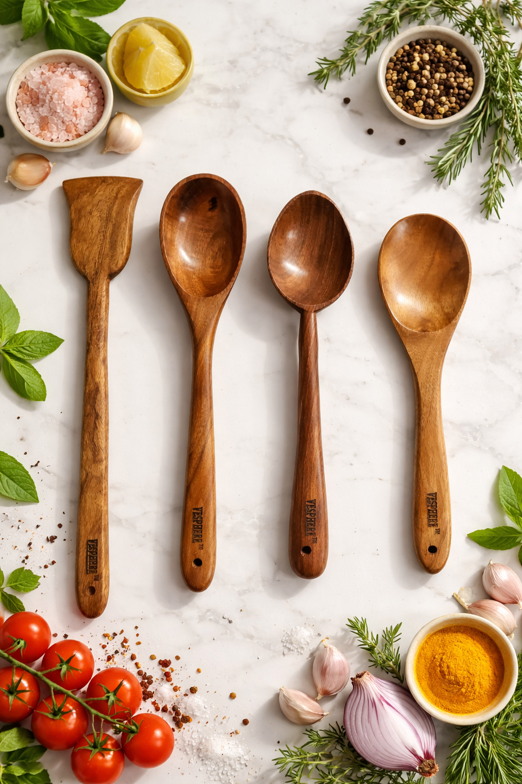vesphere premium neem wood kitchen spoon set (4 pieces) – handcrafted wooden cooking utensils | natural, eco friendly, heat resistant, non toxic cookware tools for daily cooking & serving vesphere premium neem wood kitchen spoon set (4 pieces) – handcrafted wooden cooking utensils | natural, eco friendly, heat resistant, non toxic cookware tools for daily cooking & serving