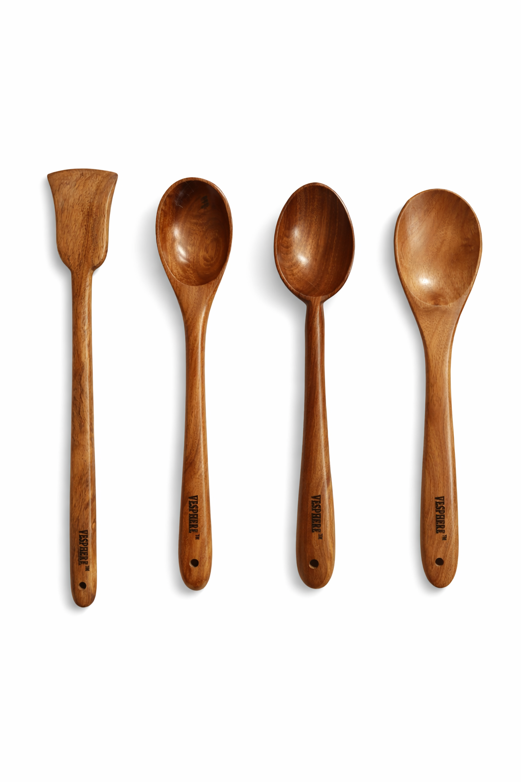 vesphere premium neem wood kitchen spoon set (4 pieces) – handcrafted wooden cooking utensils | natural, eco friendly, heat resistant, non toxic cookware tools for daily cooking & serving vesphere premium neem wood kitchen spoon set (4 pieces) – handcrafted wooden cooking utensils | natural, eco friendly, heat resistant, non toxic cookware tools for daily cooking & serving