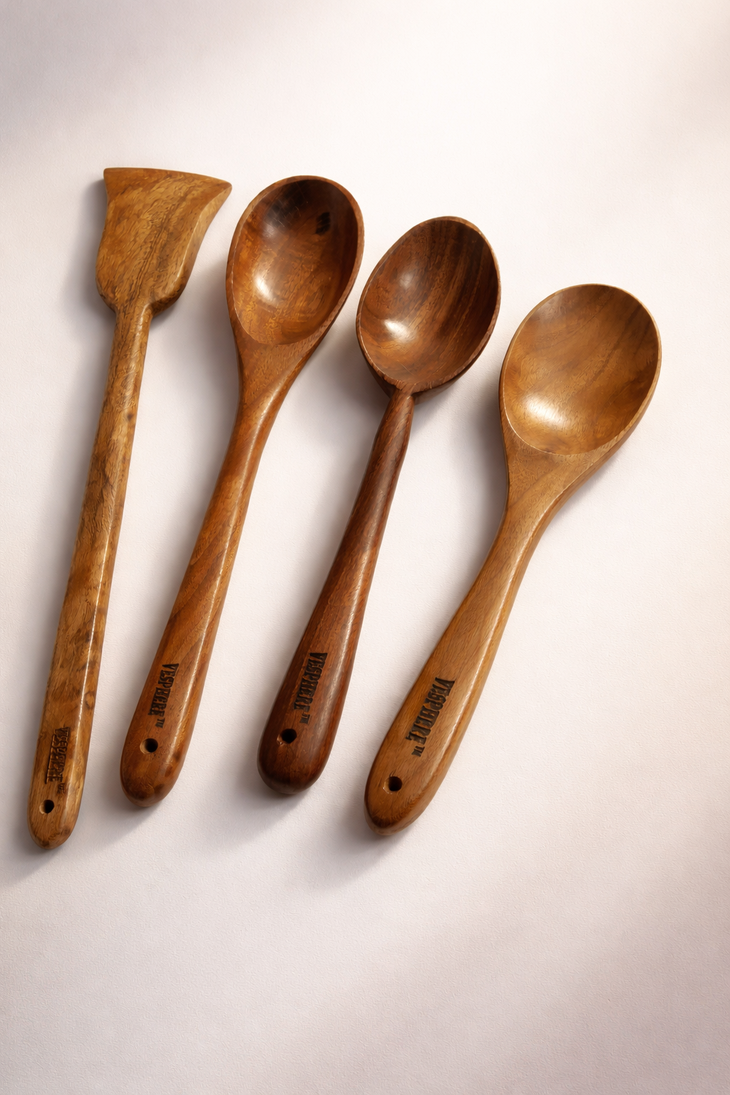 vesphere premium neem wood kitchen spoon set (4 pieces) – handcrafted wooden cooking utensils | natural, eco friendly, heat resistant, non toxic cookware tools for daily cooking & serving vesphere premium neem wood kitchen spoon set (4 pieces) – handcrafted wooden cooking utensils | natural, eco friendly, heat resistant, non toxic cookware tools for daily cooking & serving