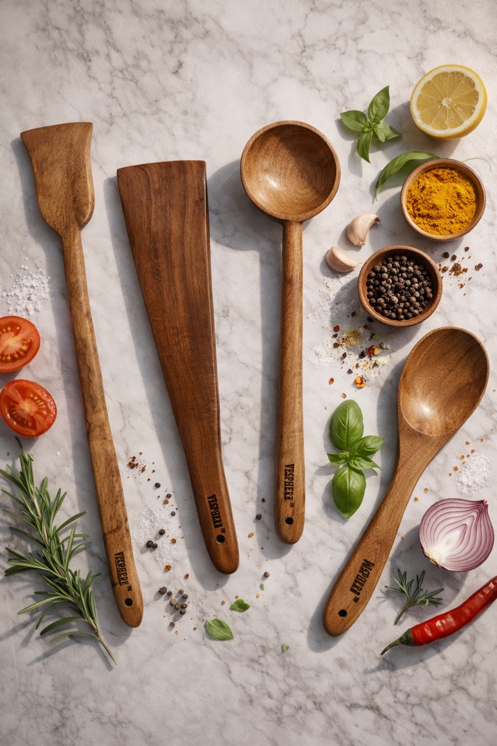 vesphere premium neem wood kitchen utensil set (4 pieces) – handmade natural wooden spatula, turner, ladle & cooking spoon | eco friendly, non toxic, durable cookware tools for healthy cooking vesphere premium neem wood kitchen utensil set (4 pieces) – handmade natural wooden spatula, turner, ladle & cooking spoon | eco friendly, non toxic, durable cookware tools for healthy cooking