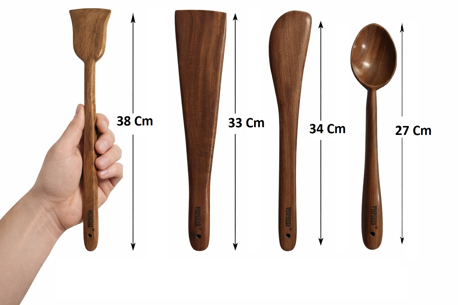 vesphere premium neem wood kitchen utensils set (4 pieces) – natural wooden spatula, turner & cooking spoon | eco friendly, non toxic, heat resistant cookware tools for modern kitchen vesphere premium neem wood kitchen utensils set (4 pieces) – natural wooden spatula, turner & cooking spoon | eco friendly, non toxic, heat resistant cookware tools for modern kitchen