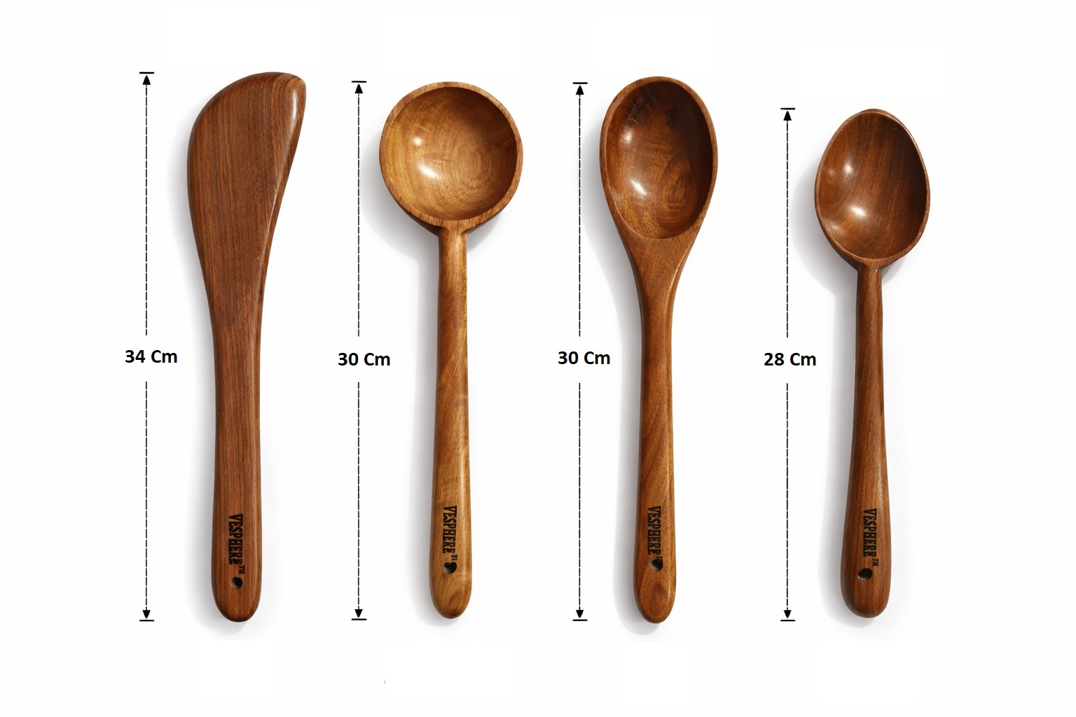 vesphere neem wood kitchen spoon set of 4 โ handmade cooking ladle, spatula & serving spoons | natural wooden utensils for non stick cookware vesphere neem wood kitchen spoon set of 4 โ handmade cooking ladle, spatula & serving spoons | natural wooden utensils for non stick cookware