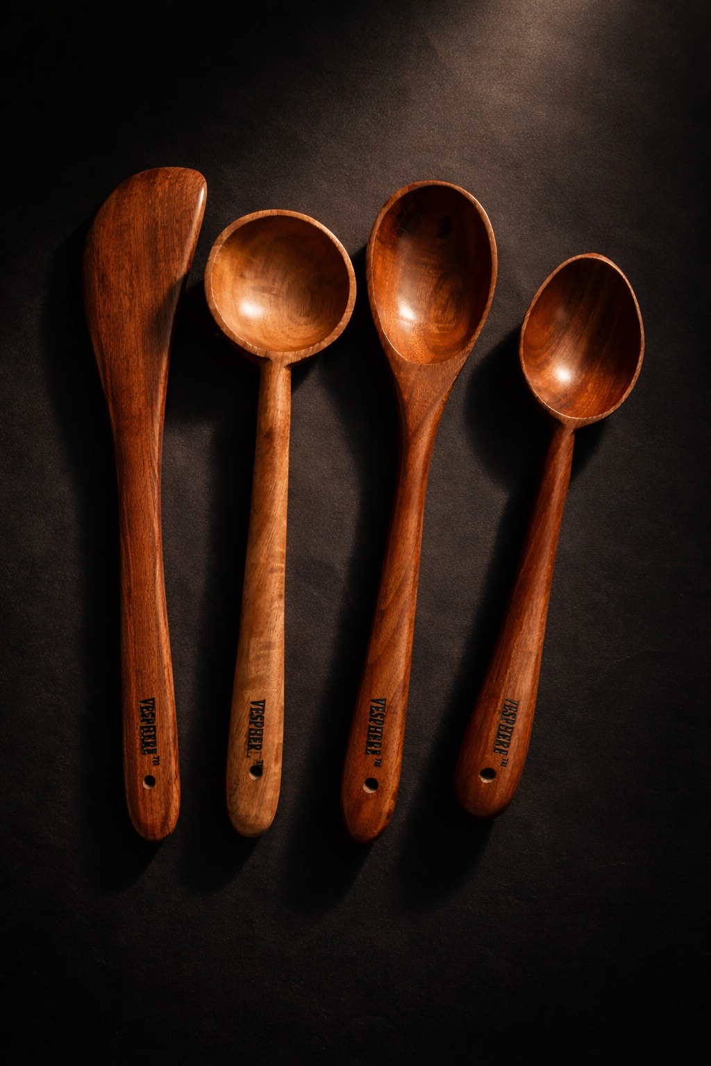 vesphere neem wood kitchen spoon set of 4 โ handmade cooking ladle, spatula & serving spoons | natural wooden utensils for non stick cookware vesphere neem wood kitchen spoon set of 4 โ handmade cooking ladle, spatula & serving spoons | natural wooden utensils for non stick cookware
