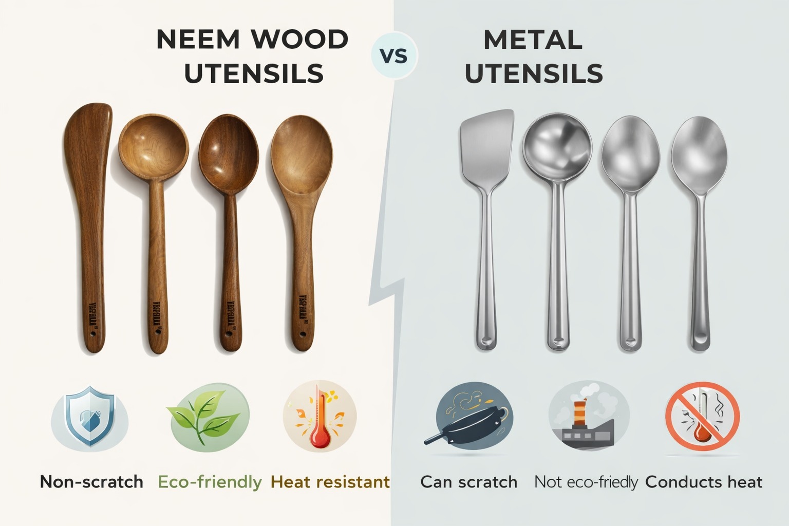 vesphere neem wood kitchen utensil set (4 pcs) – natural wooden spatula, ladle & cooking spoons, eco friendly, non toxic & durable cookware tools vesphere neem wood kitchen utensil set (4 pcs) – natural wooden spatula, ladle & cooking spoons, eco friendly, non toxic & durable cookware tools