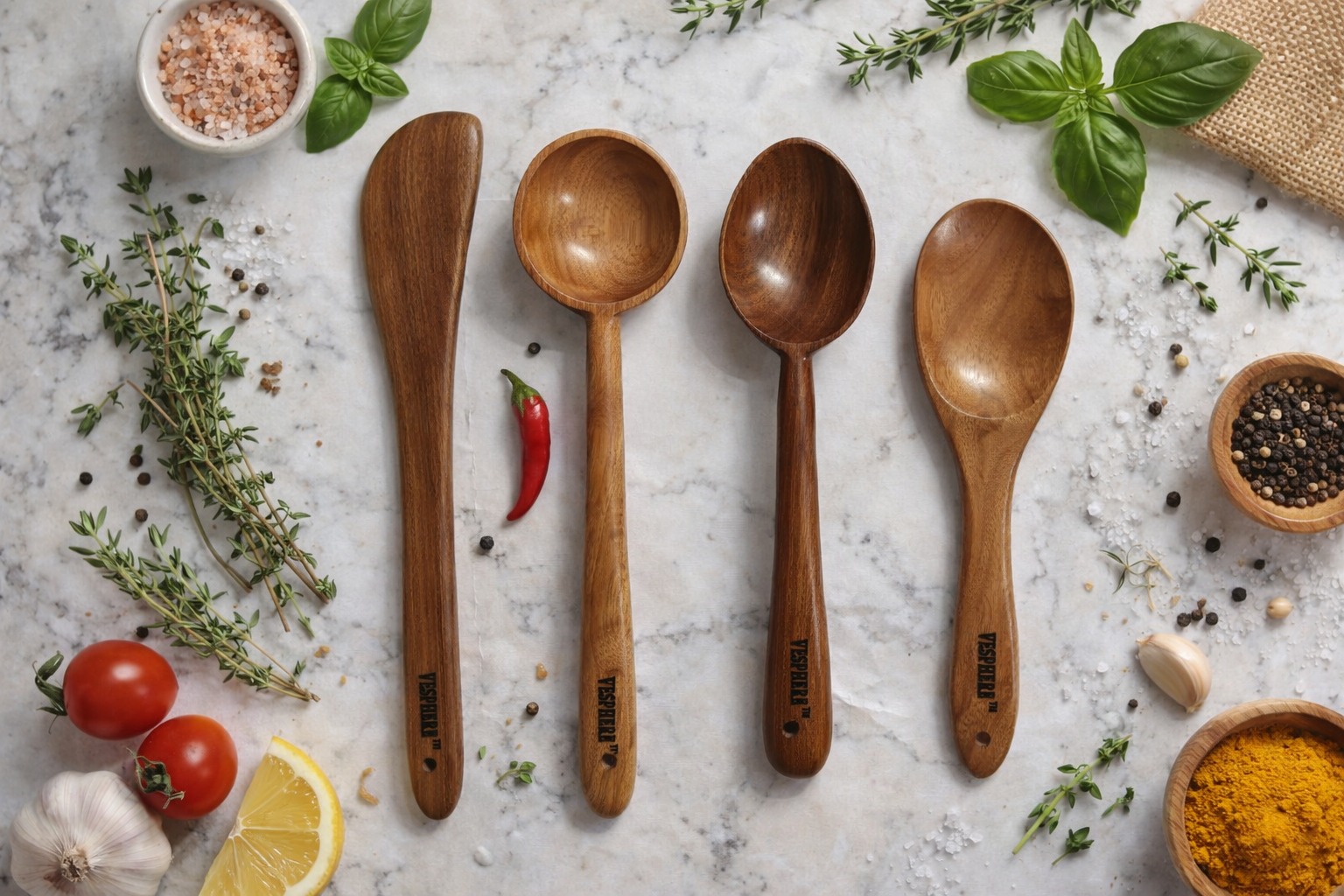 vesphere neem wood kitchen utensil set (4 pcs) – natural wooden spatula, ladle & cooking spoons, eco friendly, non toxic & durable cookware tools vesphere neem wood kitchen utensil set (4 pcs) – natural wooden spatula, ladle & cooking spoons, eco friendly, non toxic & durable cookware tools