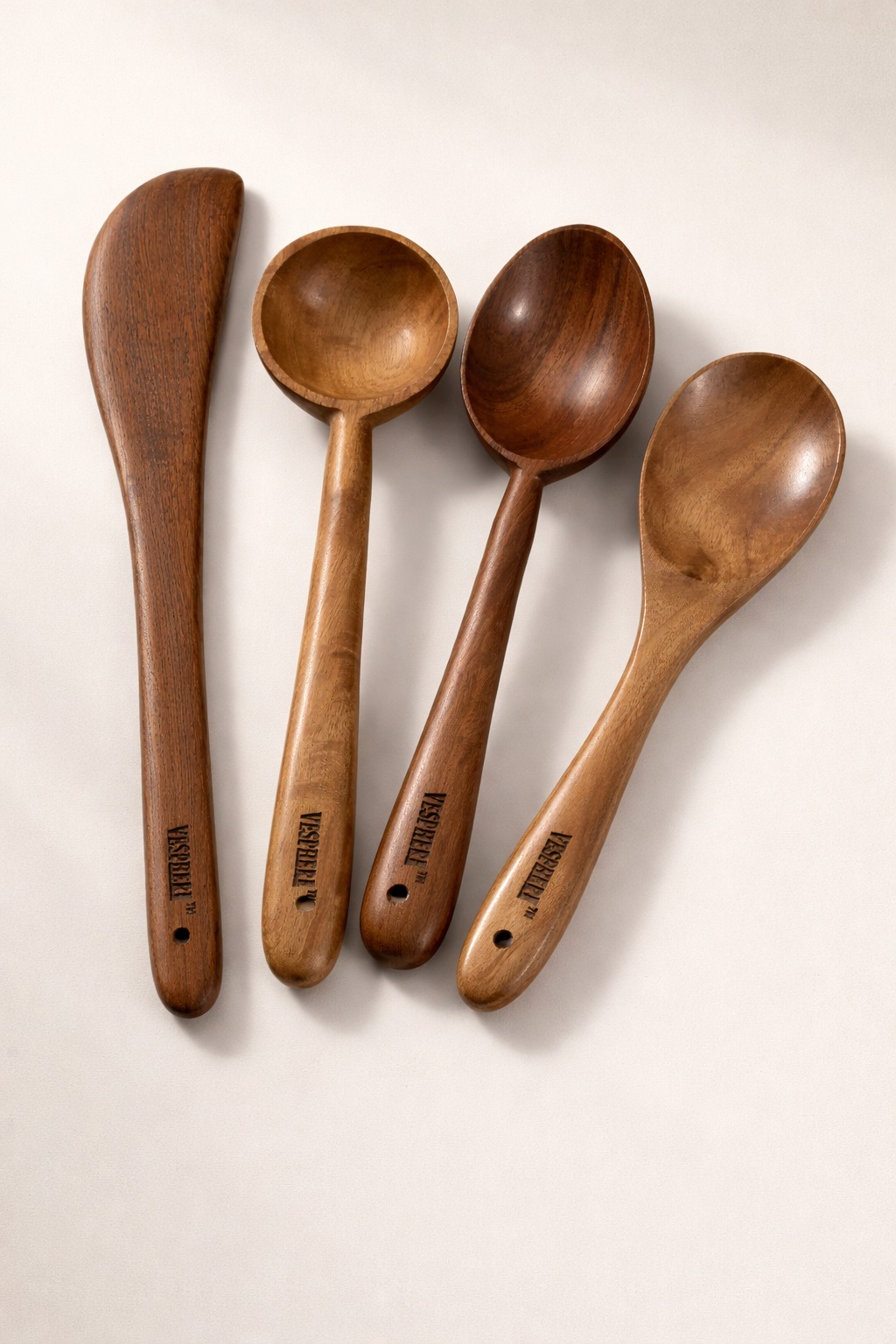 vesphere neem wood kitchen utensil set (4 pcs) – natural wooden spatula, ladle & cooking spoons, eco friendly, non toxic & durable cookware tools vesphere neem wood kitchen utensil set (4 pcs) – natural wooden spatula, ladle & cooking spoons, eco friendly, non toxic & durable cookware tools
