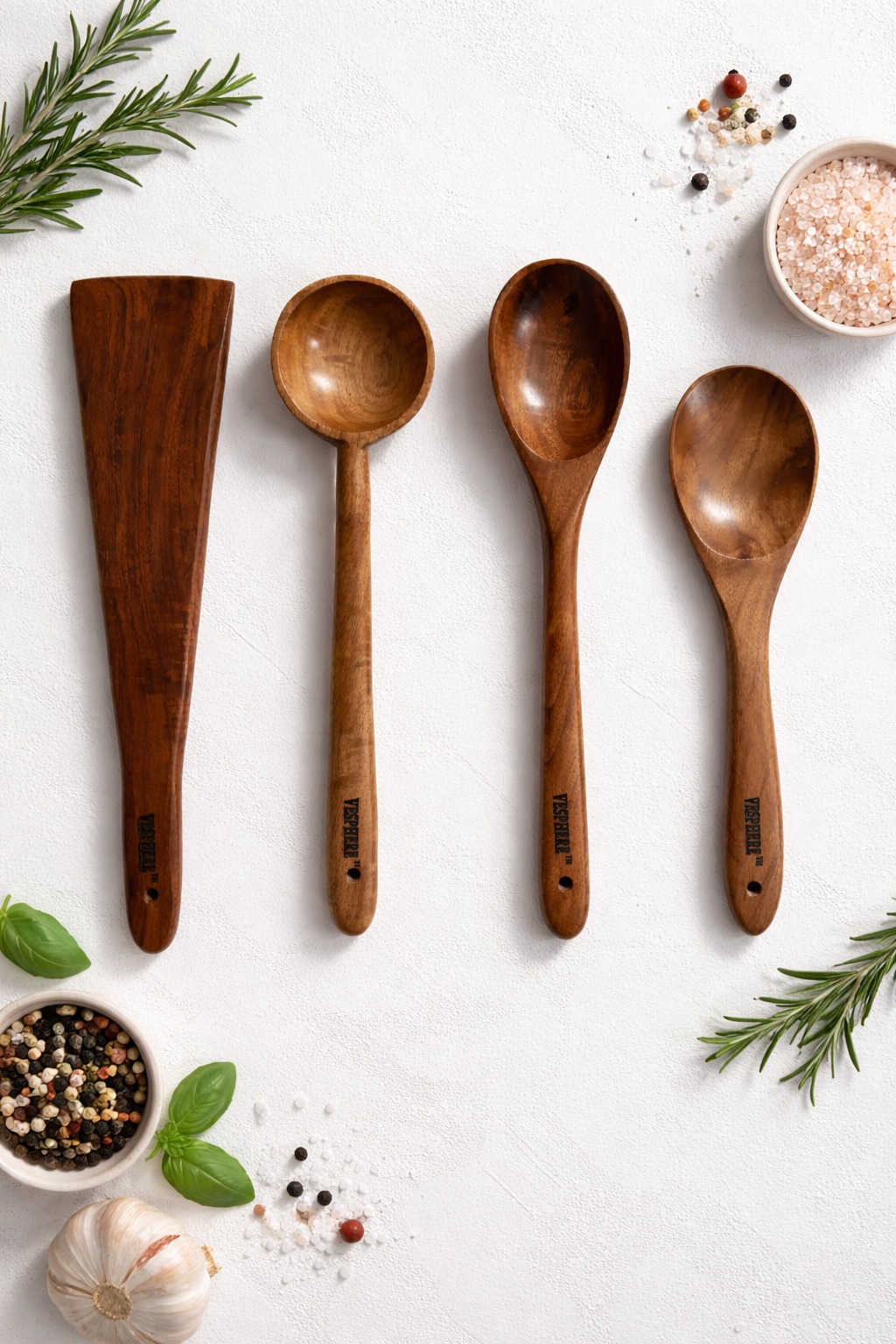 vesphere neem wood kitchen utensil set (4 pcs) – spatula, ladle, cooking & serving spoons | natural, eco friendly, durable wooden cooking tools vesphere neem wood kitchen utensil set (4 pcs) – spatula, ladle, cooking & serving spoons | natural, eco friendly, durable wooden cooking tools