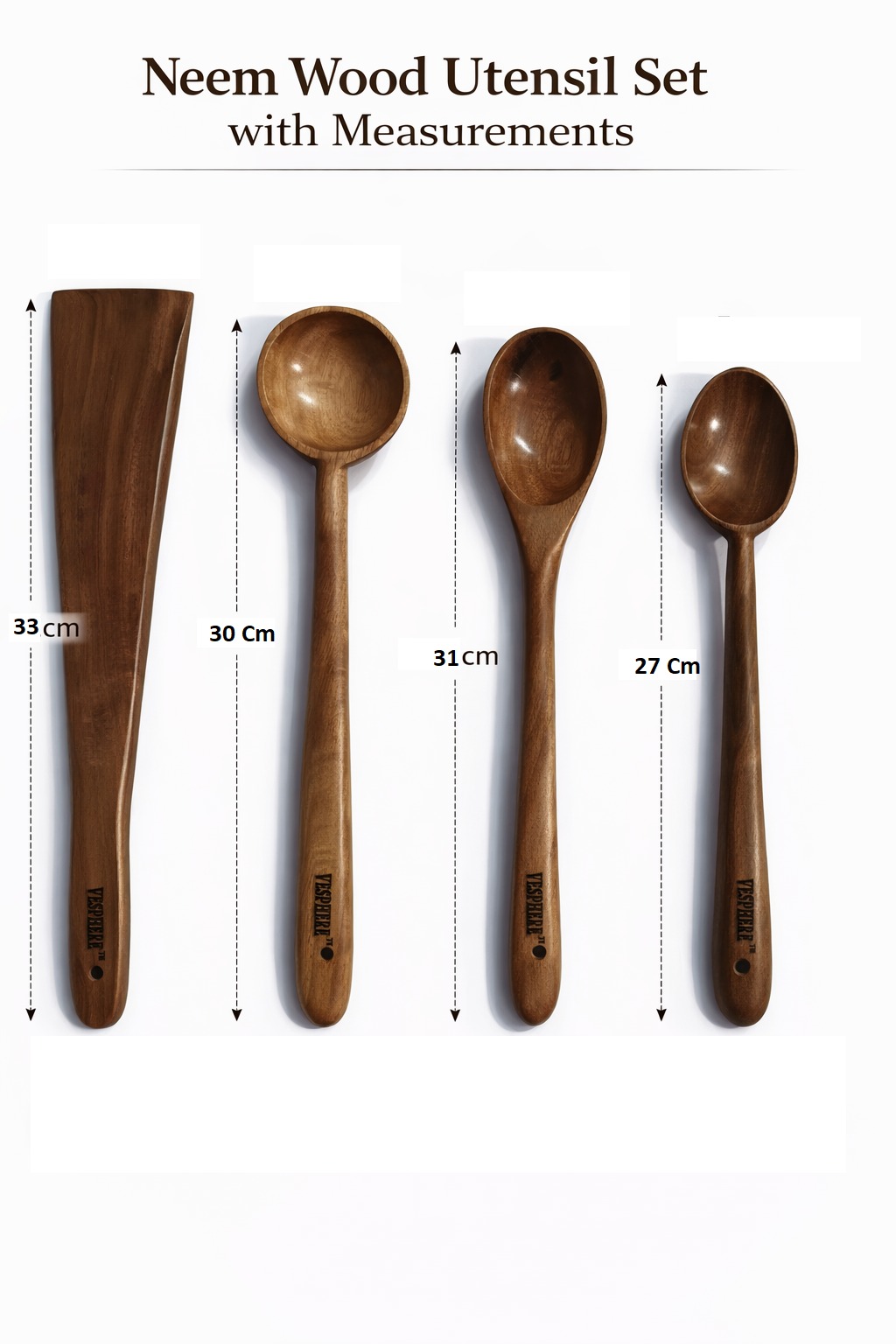 vesphere neem wood kitchen utensil set – spatula, ladle & cooking spoons (handcrafted, eco friendly, non toxic wooden tools) vesphere neem wood kitchen utensil set – spatula, ladle & cooking spoons (handcrafted, eco friendly, non toxic wooden tools)