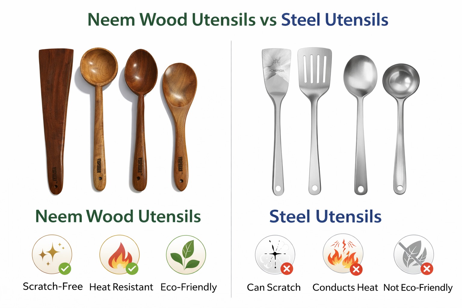 vesphere neem wood kitchen utensils set β spatula, ladle & cooking spoons (4 pcs) vesphere neem wood kitchen utensils set β spatula, ladle & cooking spoons (4 pcs)
