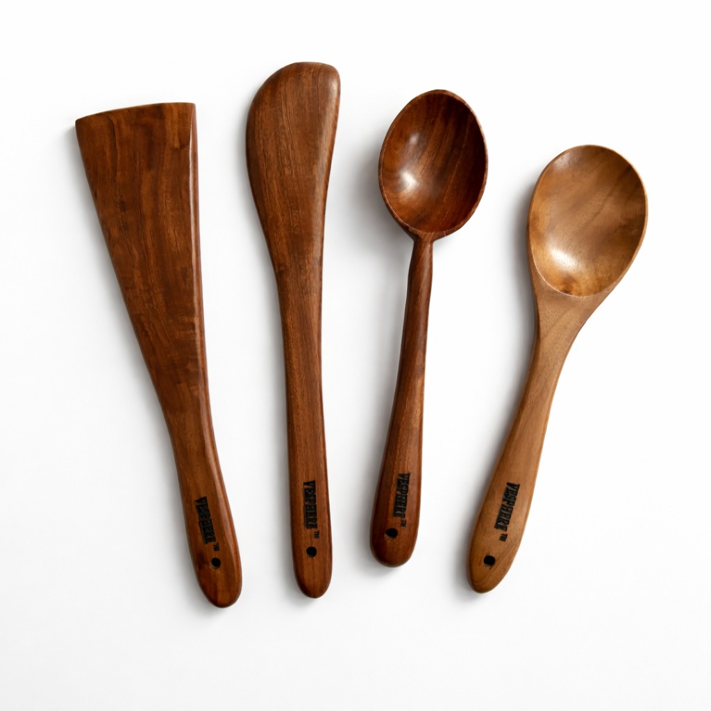 vesphere premium neem wood kitchen utensil set (4 pieces) – handcrafted natural wooden spatula & cooking spoon set | eco friendly, durable, non toxic cookware tools for everyday cooking vesphere premium neem wood kitchen utensil set (4 pieces) – handcrafted natural wooden spatula & cooking spoon set | eco friendly, durable, non toxic cookware tools for everyday cooking
