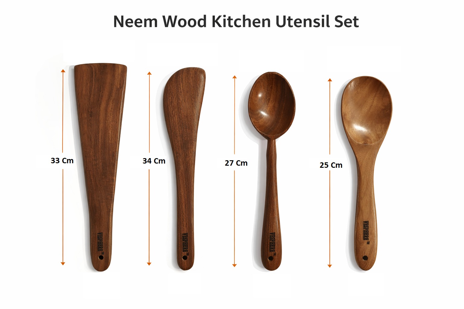 vesphere premium neem wood kitchen utensil set (4 pieces) – handcrafted natural wooden spatula & cooking spoon set | eco friendly, durable, non toxic cookware tools for everyday cooking vesphere premium neem wood kitchen utensil set (4 pieces) – handcrafted natural wooden spatula & cooking spoon set | eco friendly, durable, non toxic cookware tools for everyday cooking