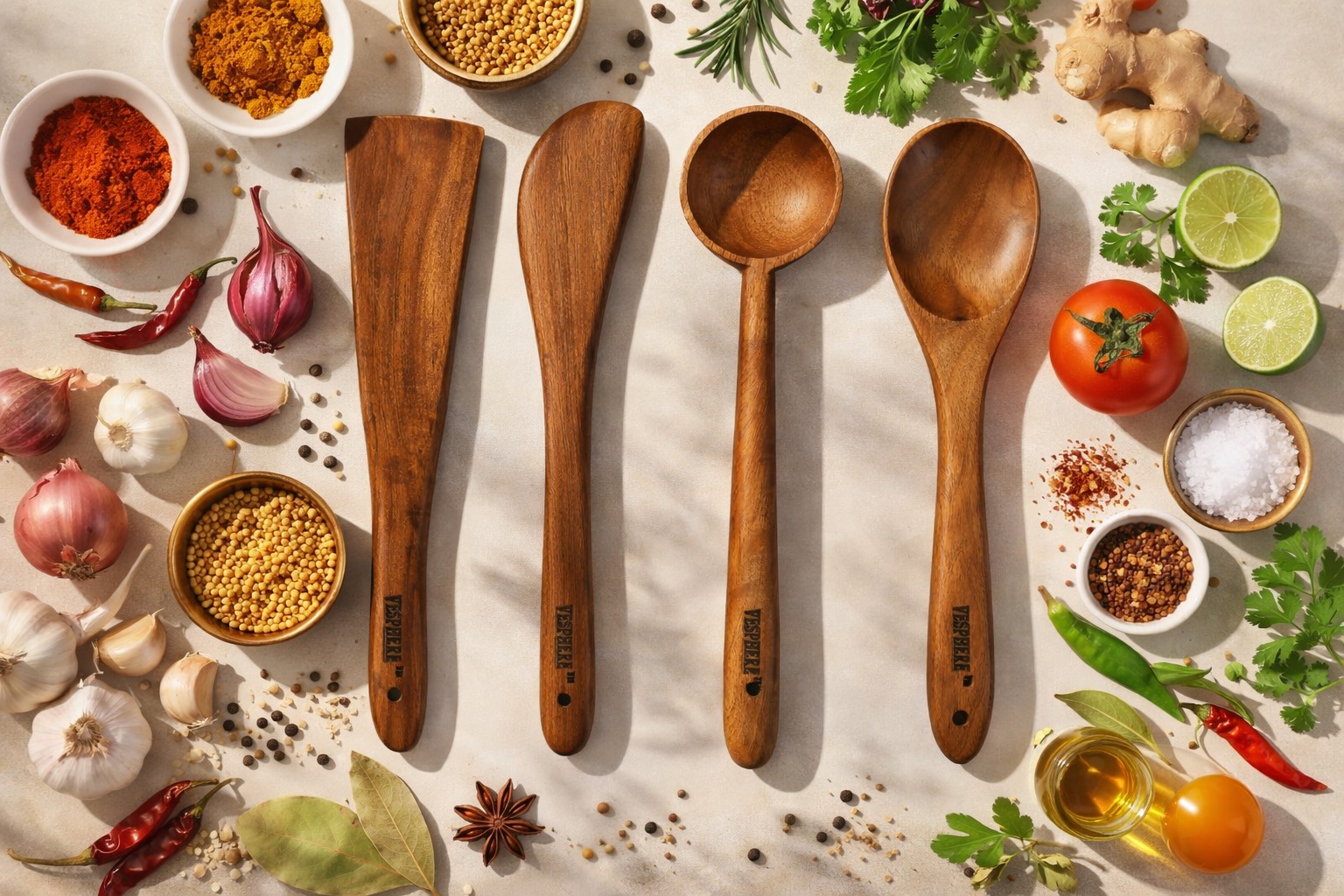 vesphere neem wood kitchen utensil set – spatula, turner, ladle & cooking spoon | natural wooden cooking tools | non stick safe & eco friendly vesphere neem wood kitchen utensil set – spatula, turner, ladle & cooking spoon | natural wooden cooking tools | non stick safe & eco friendly